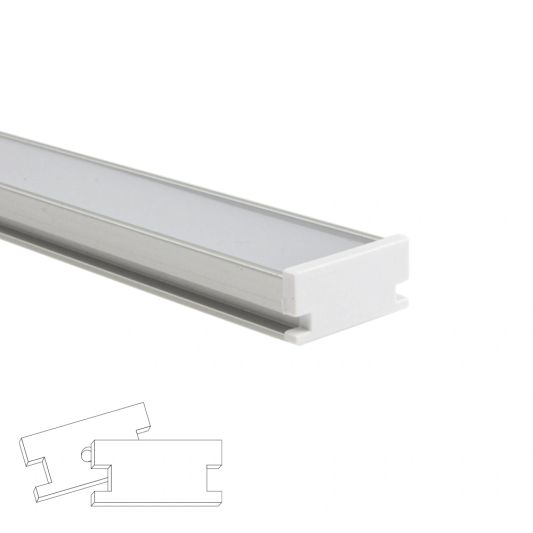 Led profiel 1 meter voor inbouw vloer 8 mm