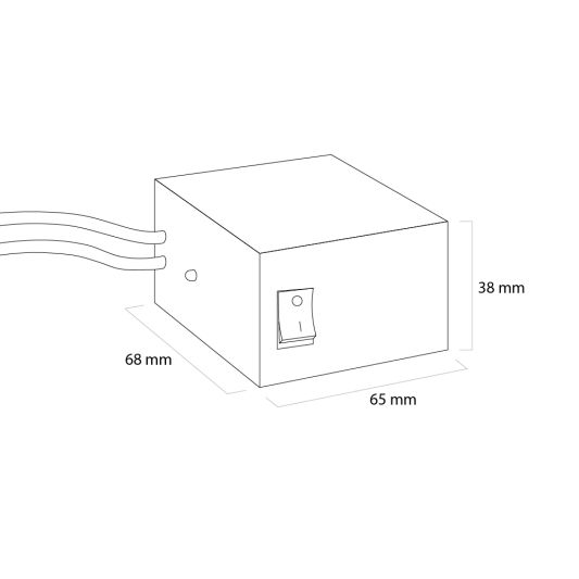 Led strip accu/batterij 12V met oplader - 3000