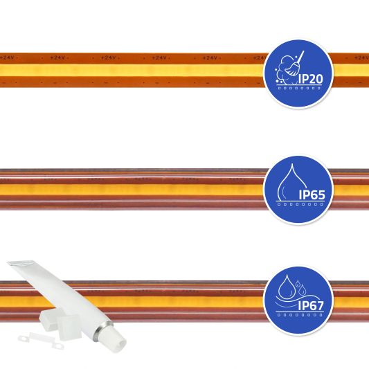 Led strip COB Helder Wit - 5 meter - losse strip met 600 leds per meter