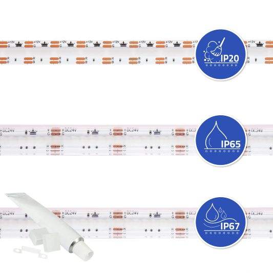 Led strip COB RGB - 4 meter - losse strip met 810 leds p/m