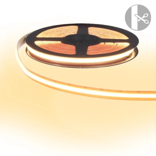 Led strip COB Warm Wit - 6 meter - losse strip met 600 leds per meter