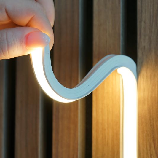 Led strip in flexibel wit inbouwprofiel | warm wit | 2 meter set