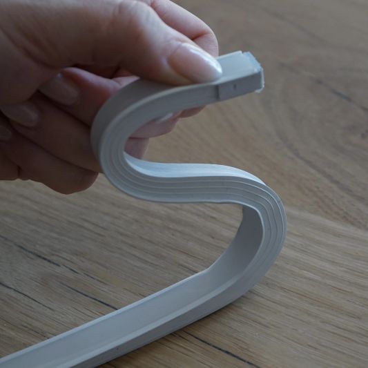 Led strip in flexibel wit inbouwprofiel | warm wit | 3 meter