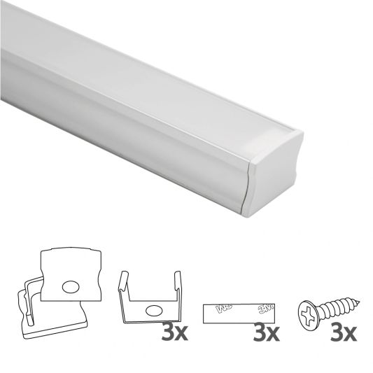Led strip profiel breed opbouw hoog 1,5 meter