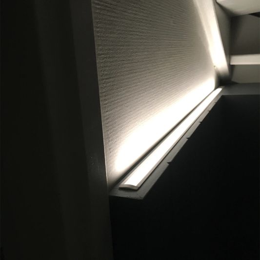 Led strip profiel inbouw Hoog model - compleet met afdekkap 2 meter 15 mm hoog