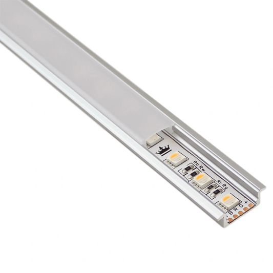 Led strip profiel inbouw Laag model - compleet inclusief afdekkap 1 meter 7 mm