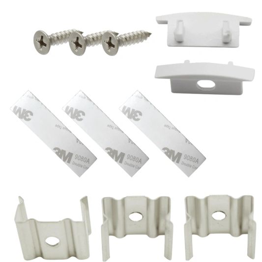 Led strip profiel inbouw Laag model - compleet met afdekkap 1,5 meter 7 mm hoog