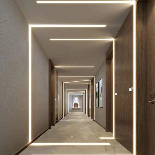 Led tegel profiel / led stuc profiel - Stucstop - 1,5 meter - Smalle variant