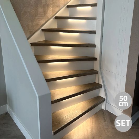 Led trapverlichting set COB - Complete set - Helder wit 50 cm