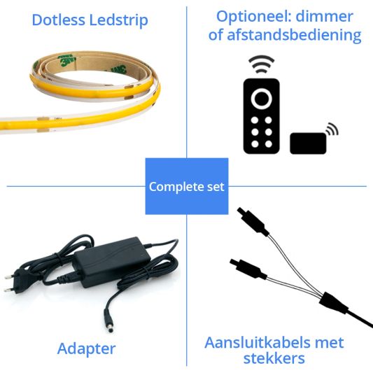 Led trapverlichting set COB - Helder wit 130 cm