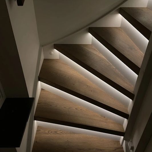 Led trapverlichting set Premium - Led strip set met profiel - Helder wit 130 cm