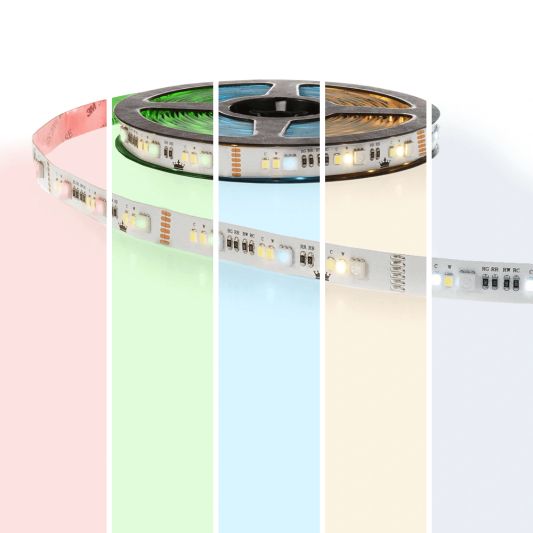 Ledstrip 10 meter RGBWW Basic 36 SMD leds p/m - losse strip
