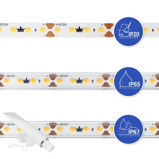 Ledstrip 3 meter Helder wit | losse strip | Basic 128 COB leds p/m