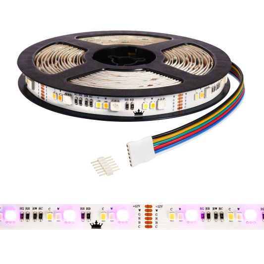 Ledstrip 6 meter RGBWW Basic 36 SMD leds p/m - losse strip