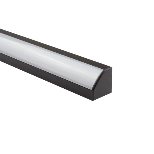 Ledstrip hoekprofiel zwart - Slim line - compleet inclusief afdekkap 4 meter