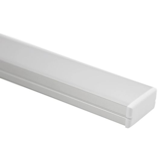 Ledstrip profiel breed opbouw laag model - compleet inclusief afdekkap 1 meter