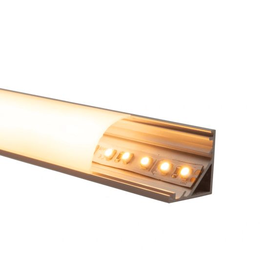 Ledstrip profiel hoek Slim line - compleet met afdekkap 1 meter