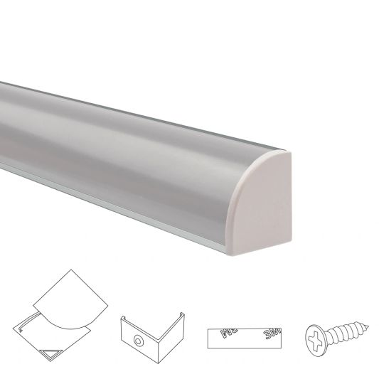 Ledstrip profiel hoek Slim line - compleet met afdekkap 1 meter