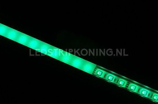 Aluminium ledstrip profiel opbouw 5M - 8 mm laag - compleet met afdekkap
