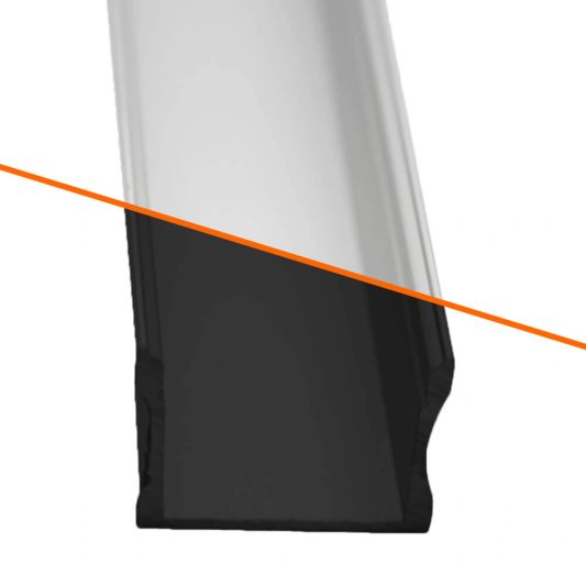 Los led profiel 1 meter opbouw breed hoog 20mm