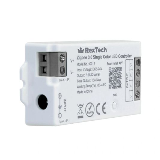 Losse Zigbee controller voor witte led strips