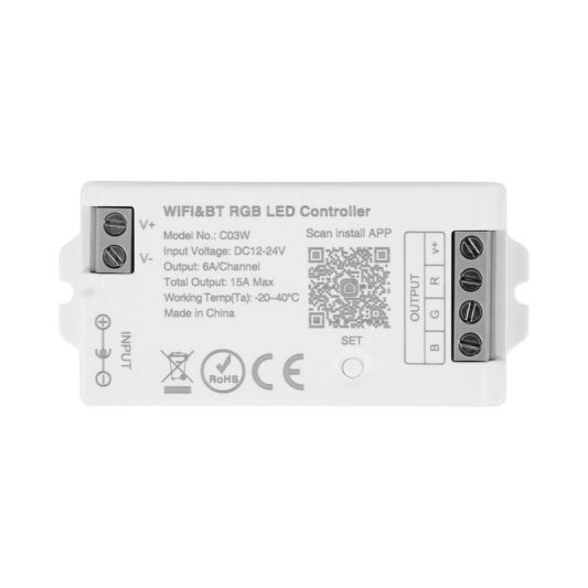 Luxe touch RF 4-zone afstandsbed. + Wifi RGB