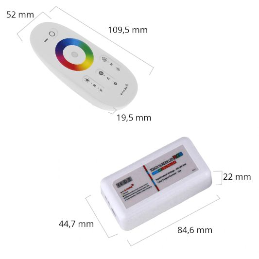 Luxe touch RF afstandsbed. + Wifi RGB