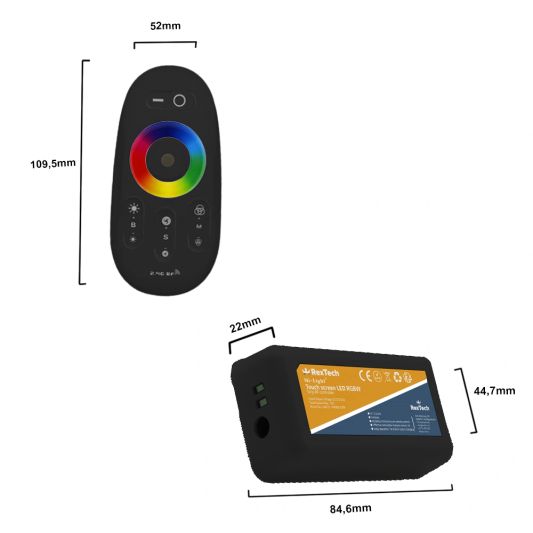 Luxe touch RF afstandsbediening RGBW