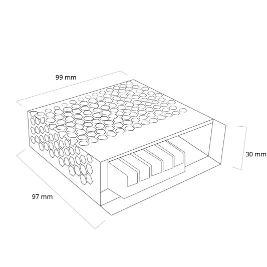 Meanwell professionele voeding 12V-75W LRS-75-12