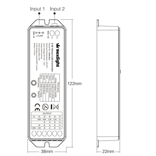 Milight 8-zone controller voor alle kleuren ledstrips