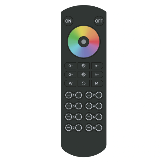 Milight 8-zone Touch RF afstandsbediening voor alle kleuren - 150 meter