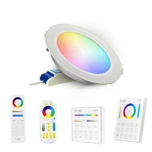 RGBWW complete set met 1-4 LED spots van 12W - inclusief bediening