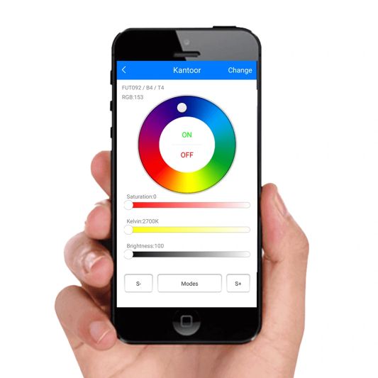 Milight RGBWW led vierkante downlight 9 Watt mét Wifi module