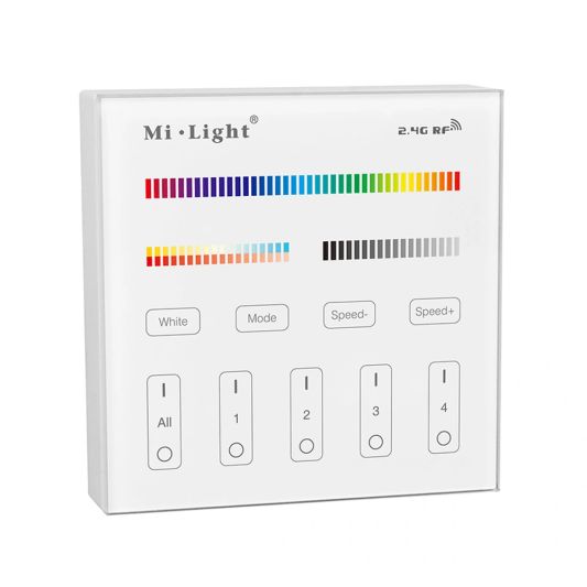 Milight touch wandpaneel & wifi controller voor RGBWW led strips 230V - complete set