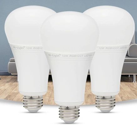 RGBWW led lamp set met afstandsbediening 12W E27 1 tot 4 lampen