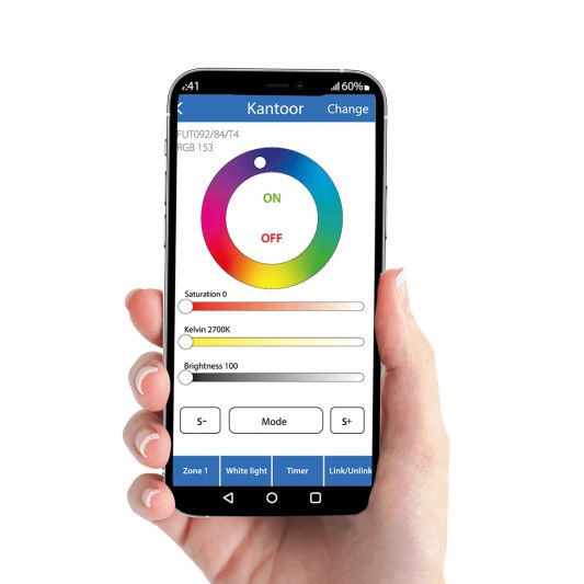 Milight Wifi led spot set RGBWW mét Wifi module 5 watt GU10