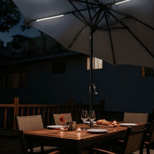 Parasolverlichting led strip set Warm Wit - 2 led strips