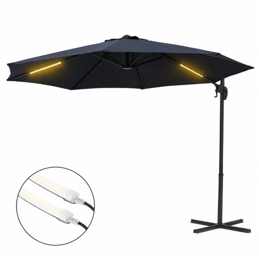 Parasolverlichting led strip set Warm Wit - 2 led strips