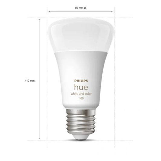 Philips Hue White and Color Ambiance 9W 1100 lumen E27