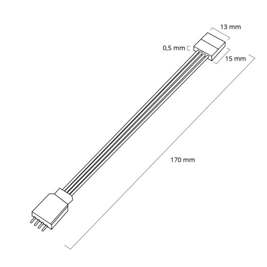RGB STEKKER MET KOPPELSTUK solderen niet nodig