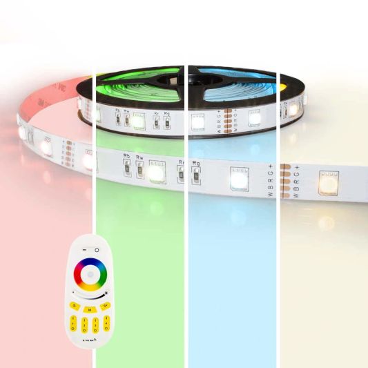 RGBW led strip Basic met afstandsbediening 11 tot 20 meter