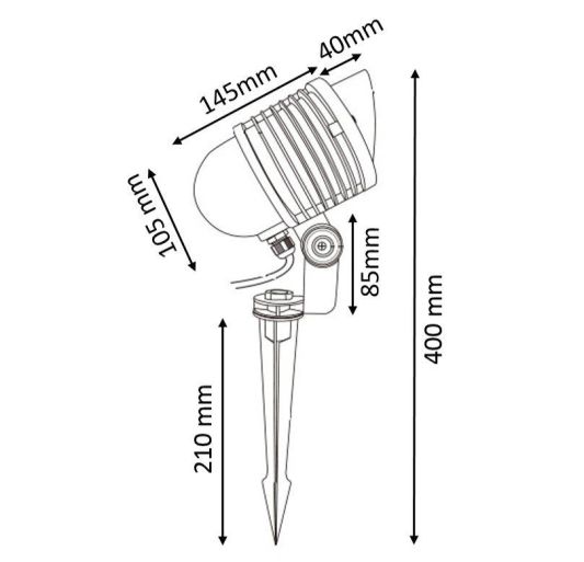 RGBW Wifi led tuinspot 9 Watt Pro