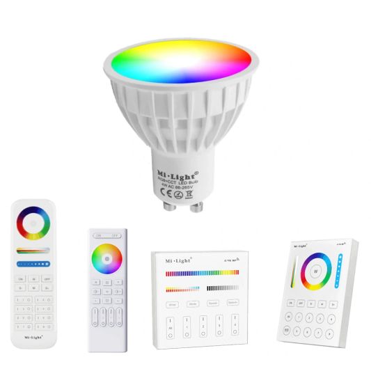 RGBWW LED lamp met afstandsbediening 4W GU10 1 tot 4 lampen