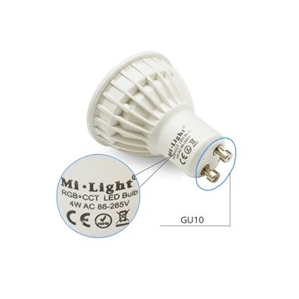 RGBWW LED lamp met afstandsbediening 4W GU10 1 tot 4 lampen