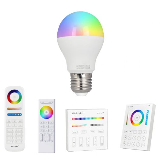 RGBWW LED lamp met afstandsbediening 6W E27 1 tot 4 lampen