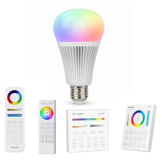 RGBWW LED lamp met afstandsbediening 9W E27 1 tot 4 lampen