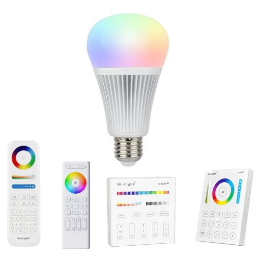 RGBWW LED lamp met afstandsbediening 9W E27 1 tot 4 lampen