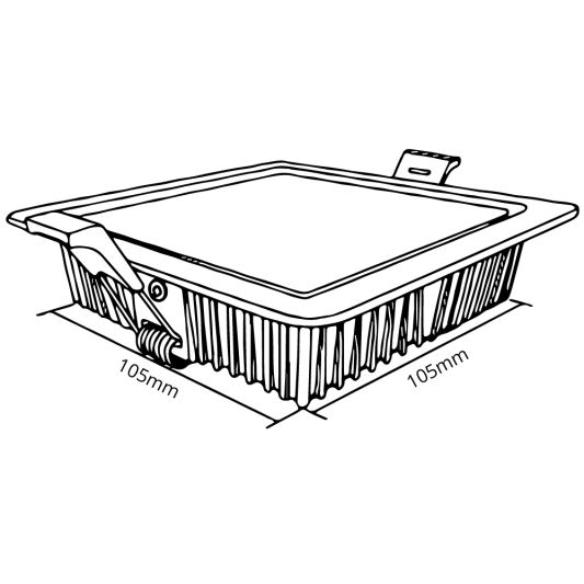 RGBWW led vierkante downlight 9 Watt