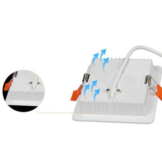 RGBWW led vierkante downlight 9 Watt - Voordeelset van 3 stuks