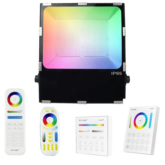 RGBWW Wifi schijnwerper 100 watt met afstandsbediening en 1-4 lampen